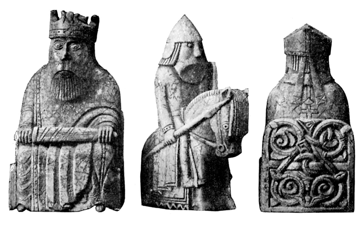 Die Lewis-Schachfiguren, norwegisch, um 1150-1200, um 1920 von Unbekannt