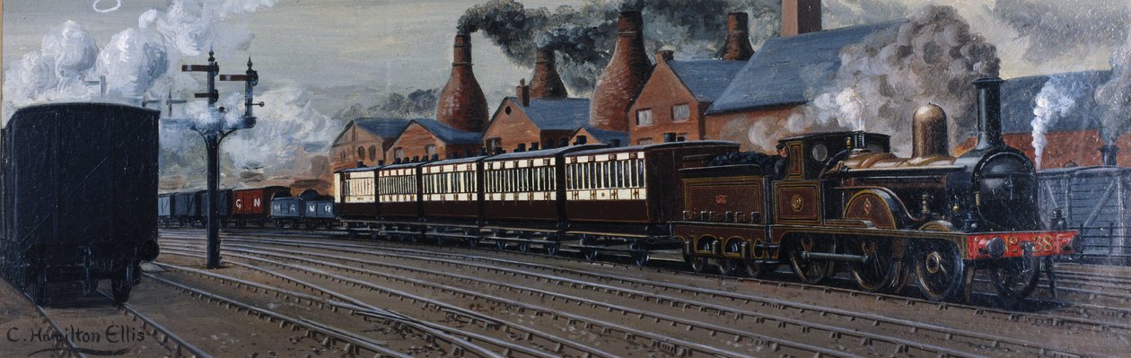 Der Manchester Express in der Nähe von Stoke-on-Trent von Unbekannt