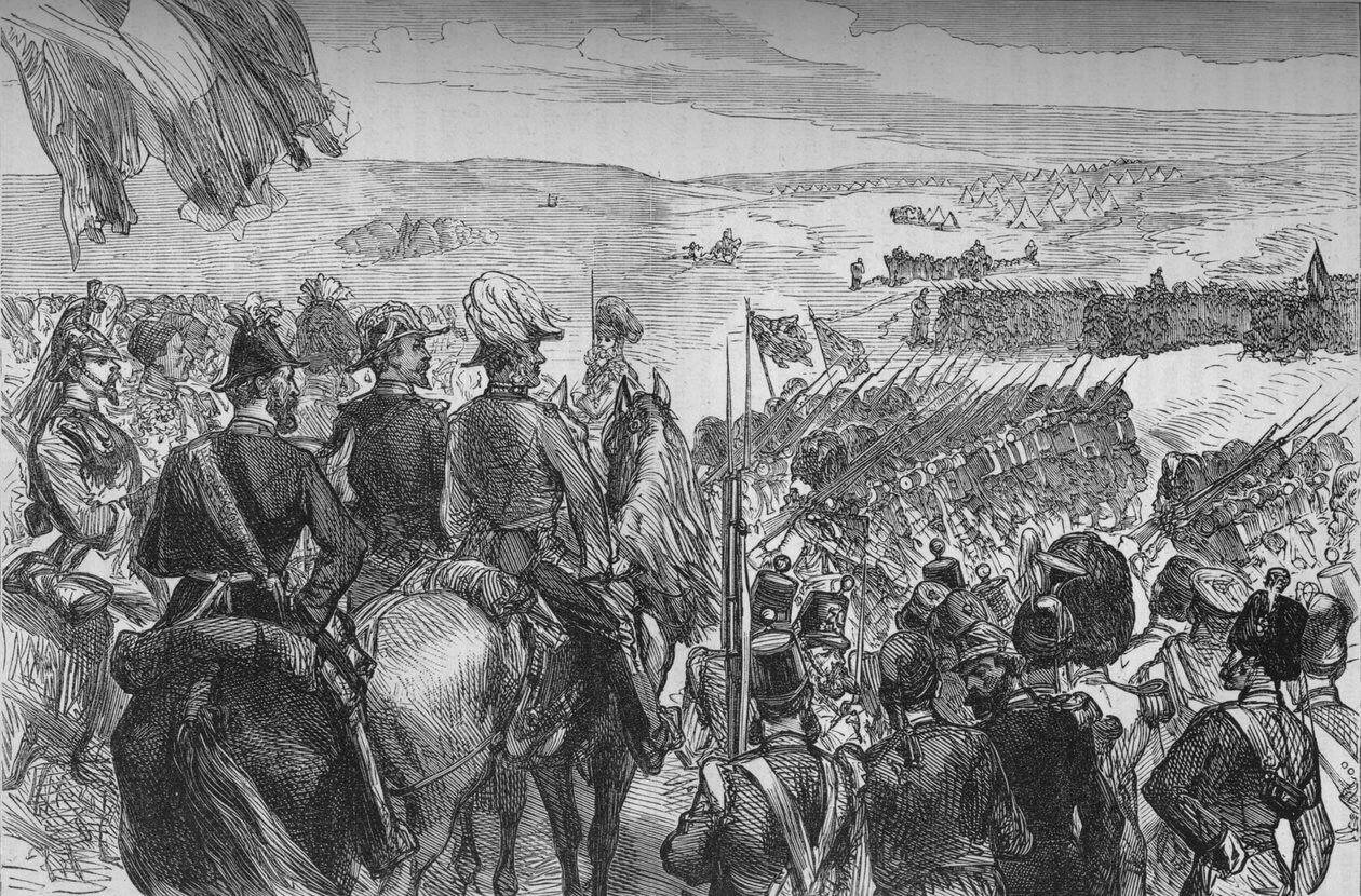 Der Vorbeimarsch, um 1880 von Unbekannt
