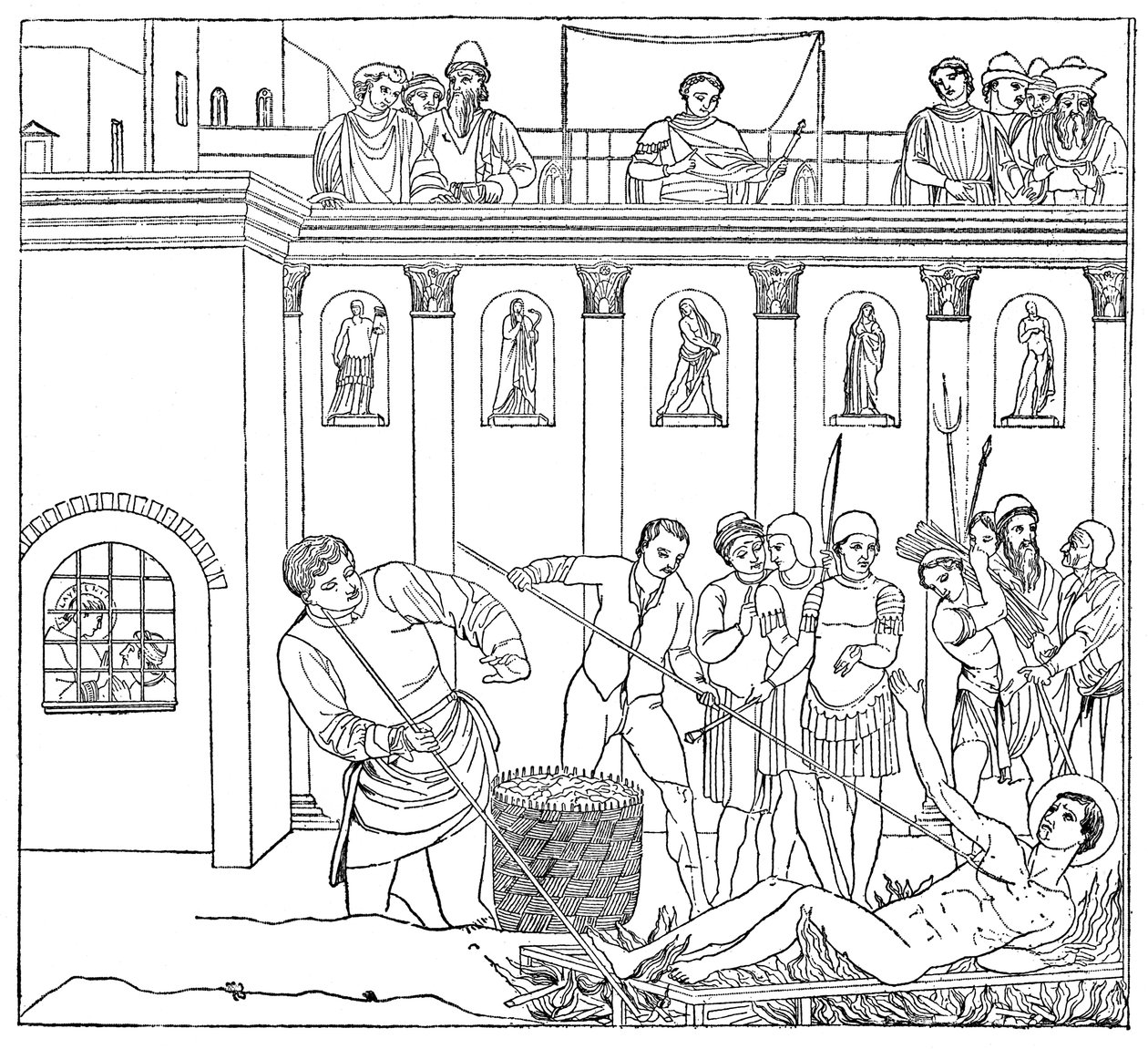 Das Martyrium des Heiligen Laurentius, 1882 von Unbekannt