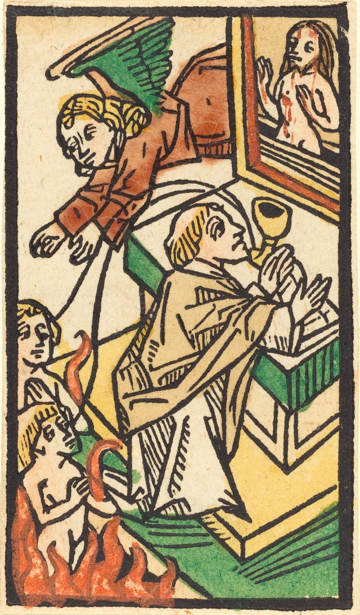 Die Messe des Heiligen Gregor, 1470-1480 von Unbekannt
