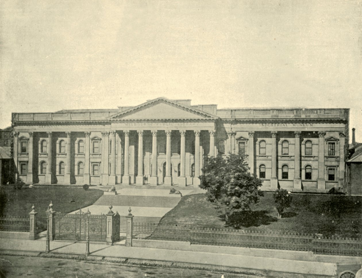 Die Melbourne Öffentliche Bibliothek, 1901 von Unbekannt