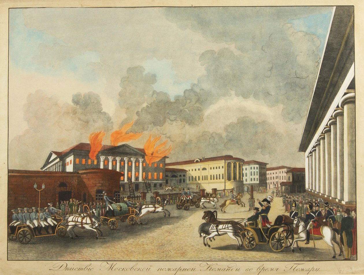 Die Moskauer Feuerwehrleute, 1810 von Unbekannt