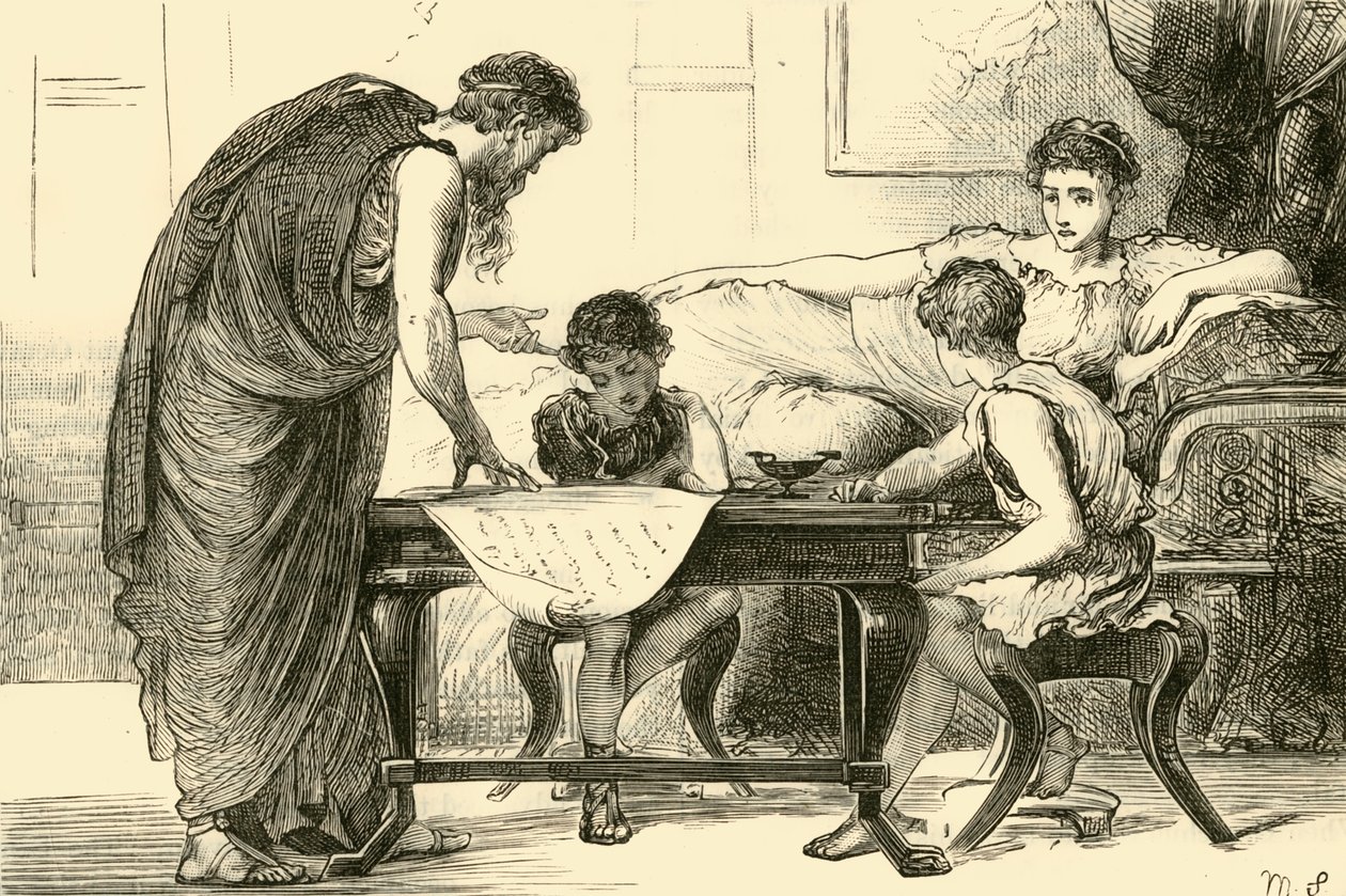 Die Mutter der Gracchi, 1890 von Unbekannt