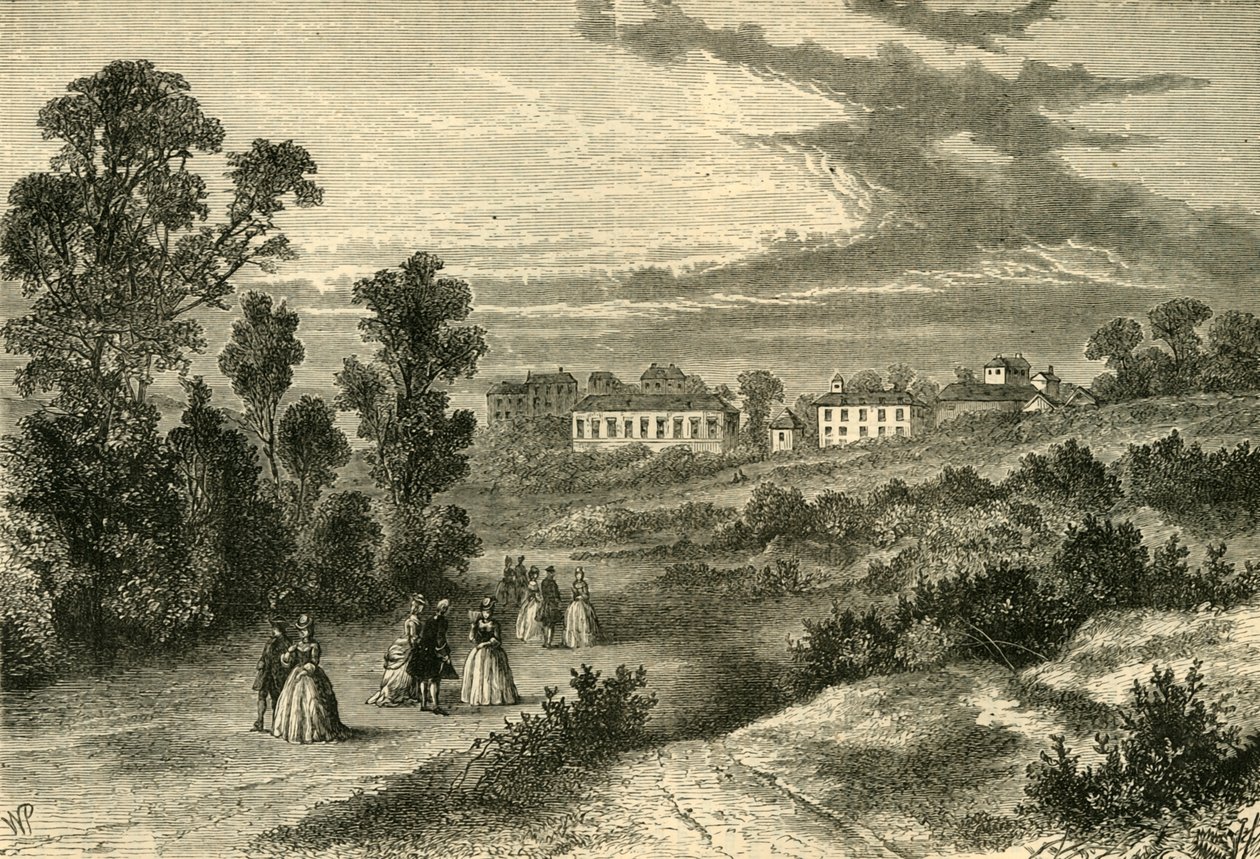 Der alte Brunnenweg, Hampstead, um 1750 von Unbekannt