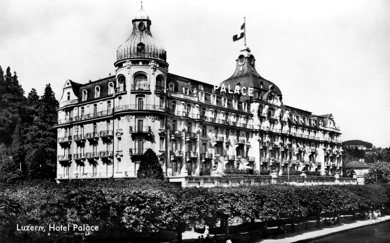 Das Palace Hotel, Luzern, Schweiz, frühes 20. Jahrhundert von Unbekannt