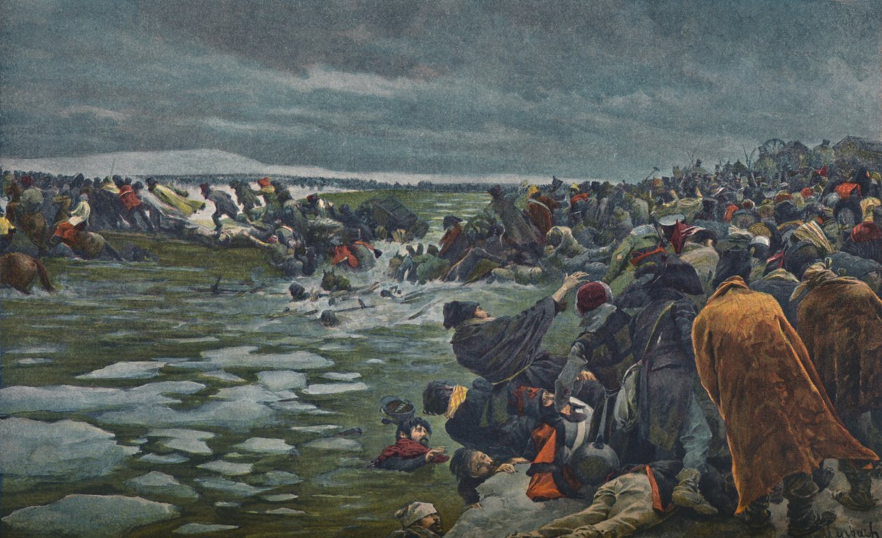 Der Übergang über die Beresina, November 1812, 1896 von Unbekannt