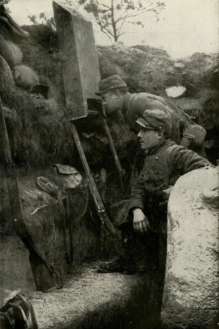 Das Periskop in den Schützengräben, 1919 von Unbekannt