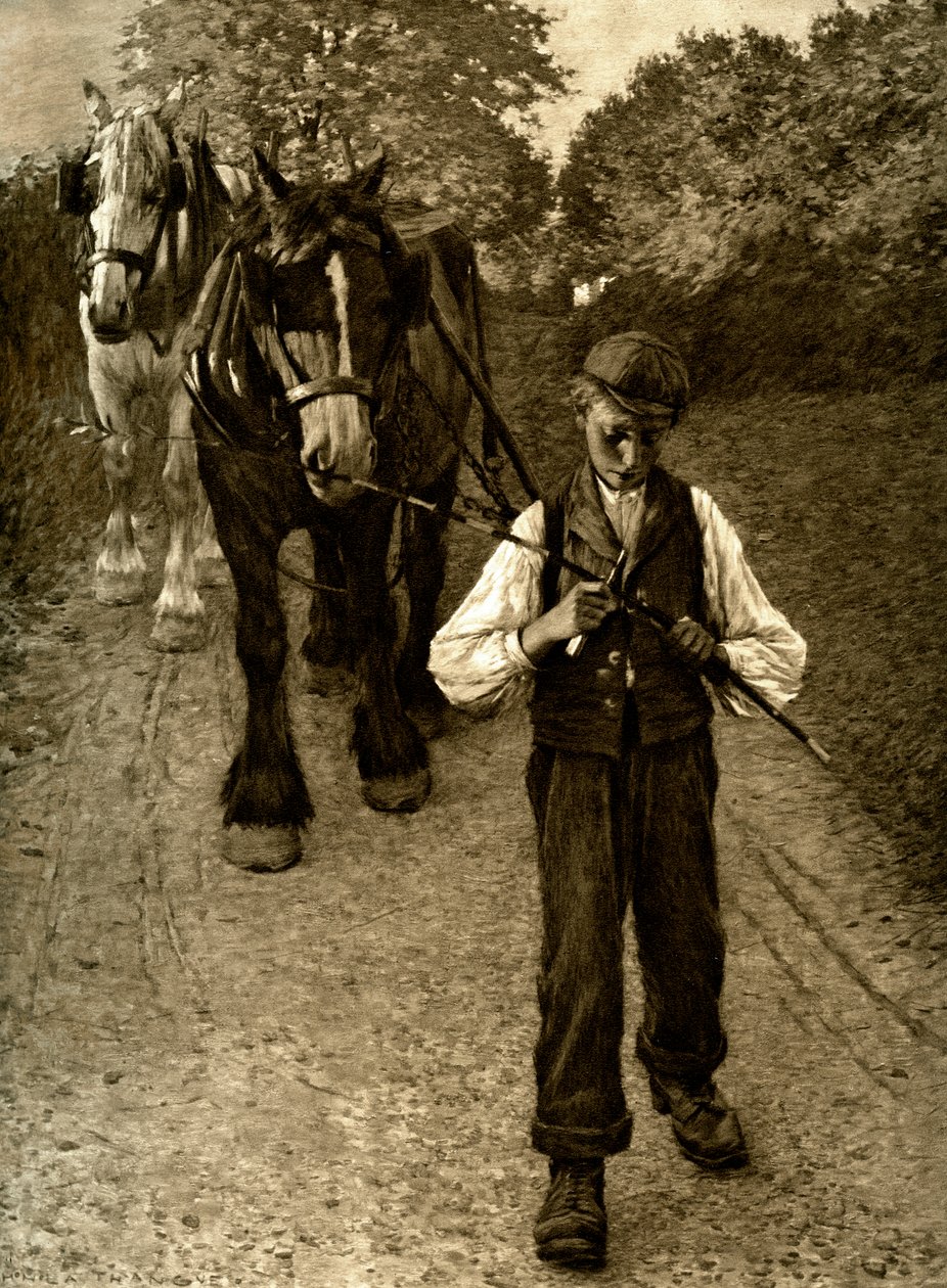 Der Pflügerjunge, 1900 von Unbekannt