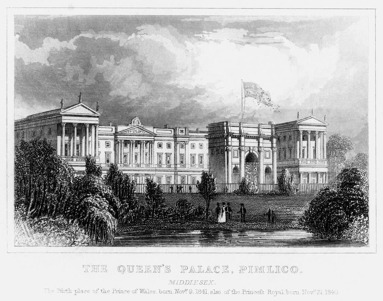 Der Palast der Königin, Pimlico, London, ca. 1840er von Unbekannt