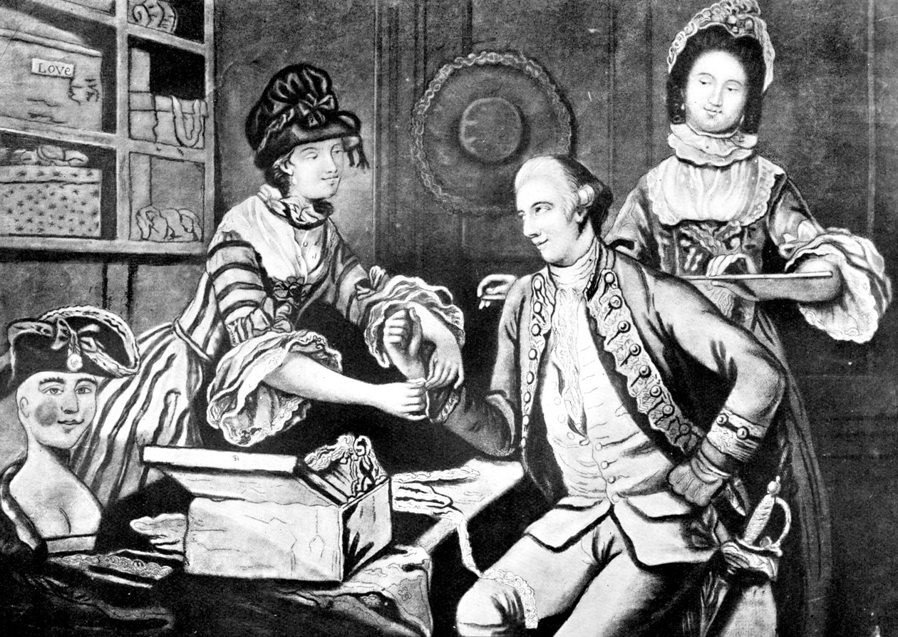 Die rivalisierenden Modistinnen, 1770 von Unbekannt
