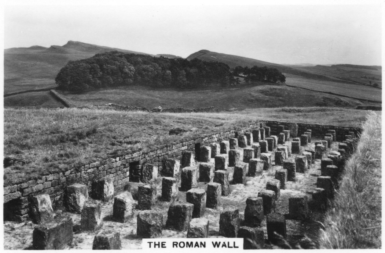 Die römische Mauer, Housesteads, Northumberland, 1937 von Unbekannt