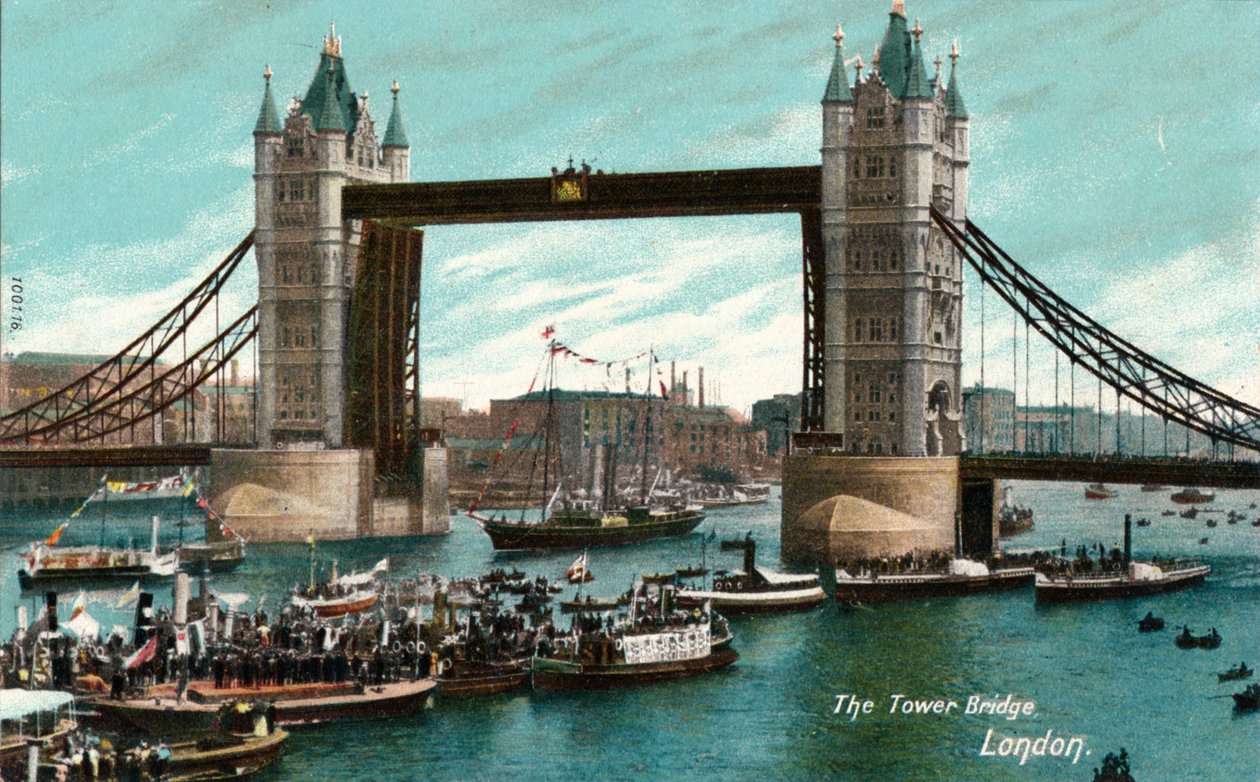 Die Tower Bridge, London, um 1910 von Unbekannt