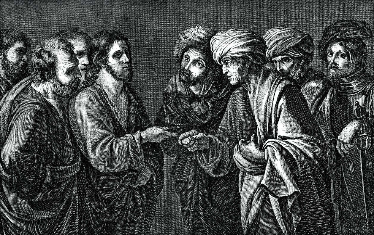 Der Tribut an Caesar, 17. Jahrhundert, 1870 von Unbekannt