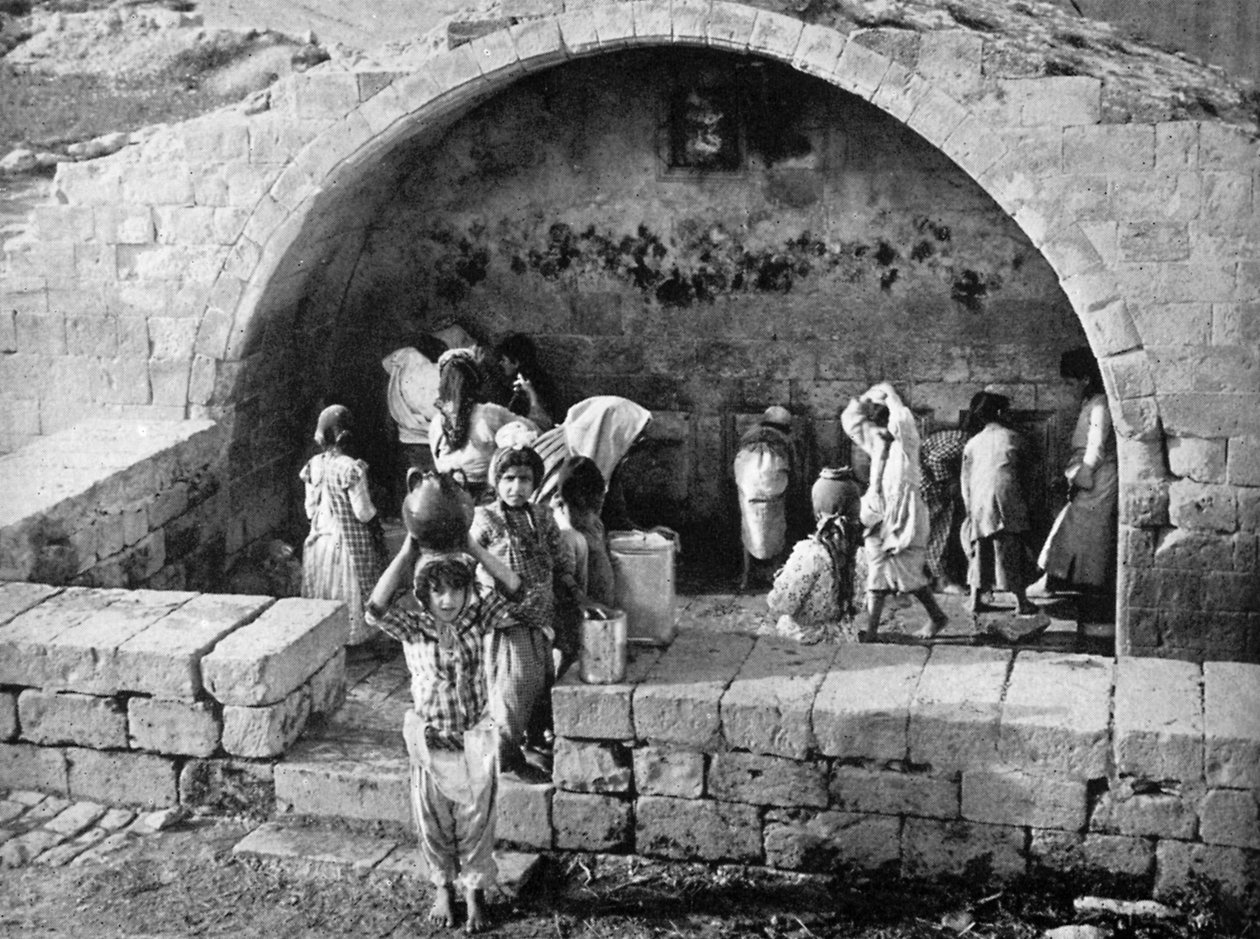 Der Jungfrauenbrunnen in Nazareth, 1926 von Unbekannt