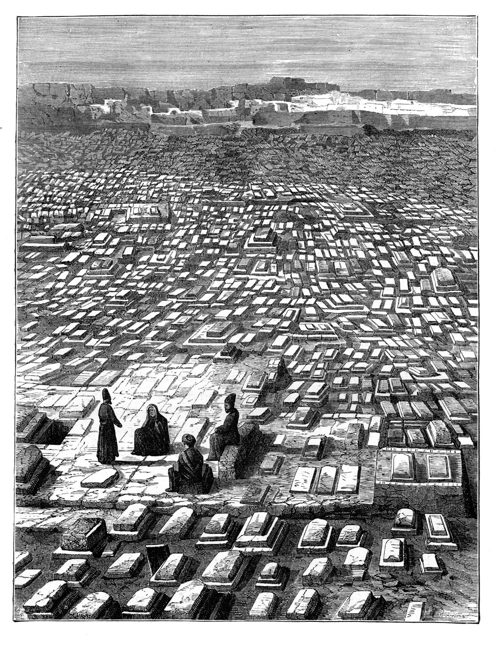 Der Friedhof in Mekka, ca. 1890 von Unbekannt