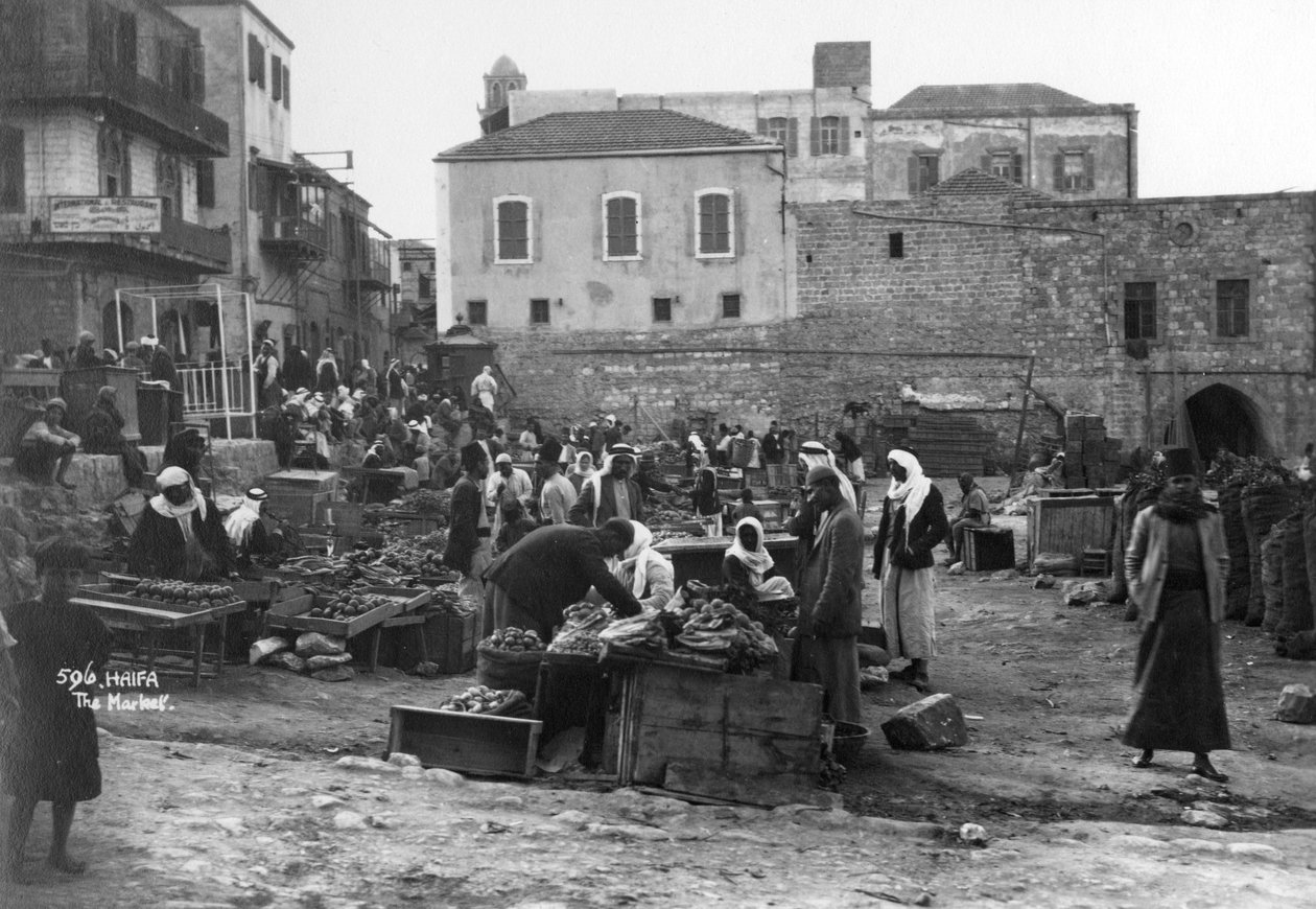 Der Markt, Haifa, Palästina, ca. 1920er-1930er von Unbekannt