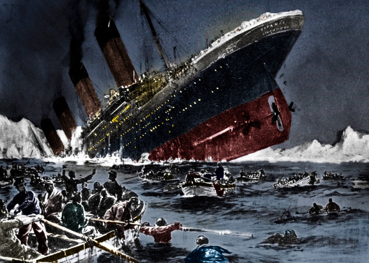 Der Untergang der Titanic, 14. April 1912 von Unbekannt