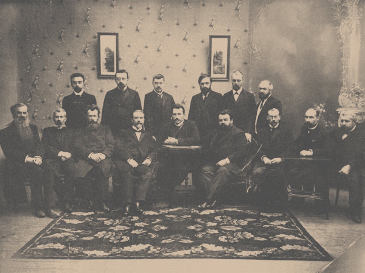 Die Sitzung der Konstitutionellen Demokratischen Partei, 1907 von Unbekannt