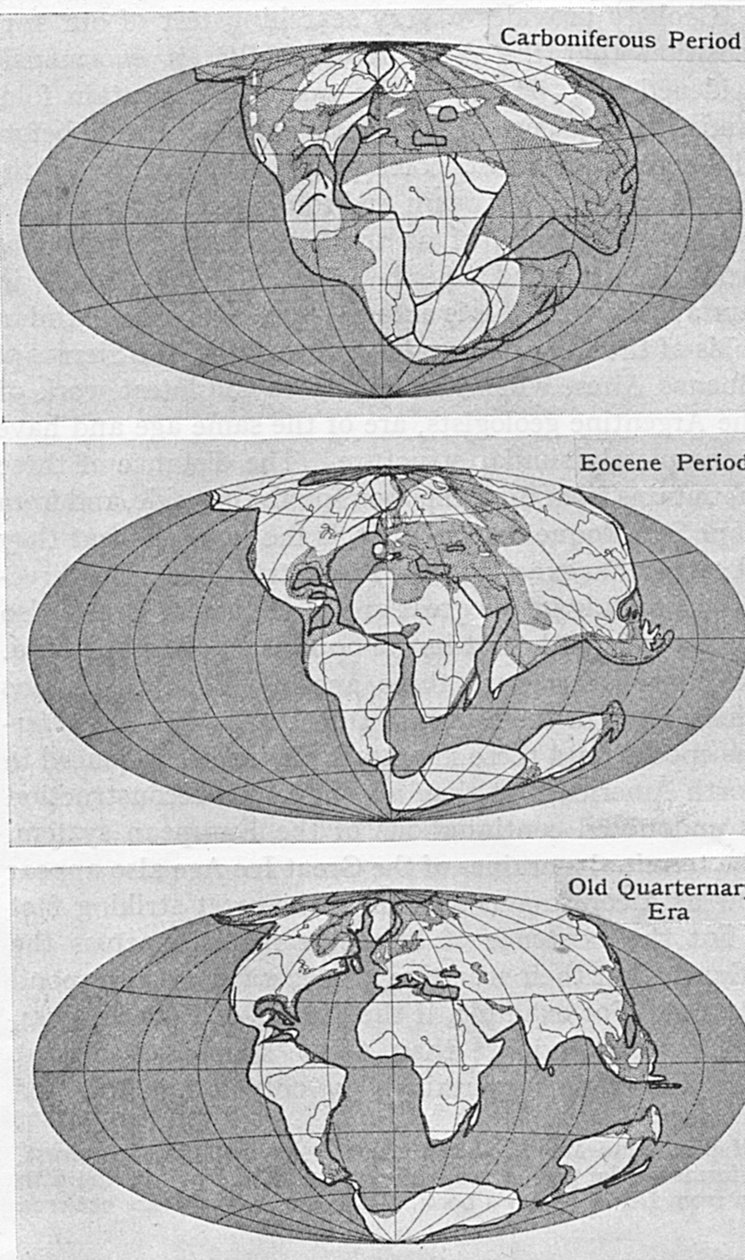 Theorie der Kontinentaldrift, 1922 von Unbekannt