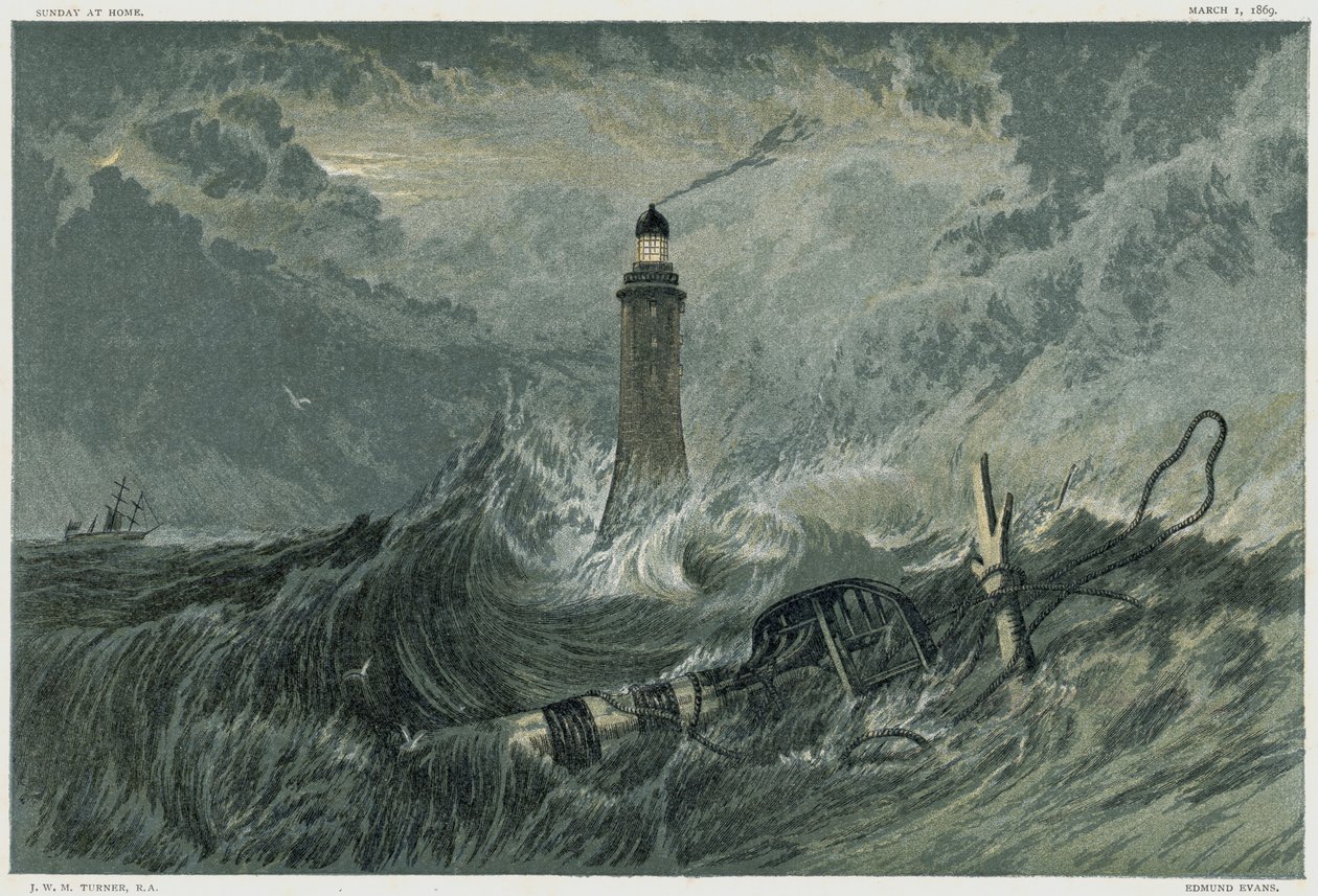 Dritter Eddystone-Leuchtturm, 19. Jahrhundert von Unbekannt