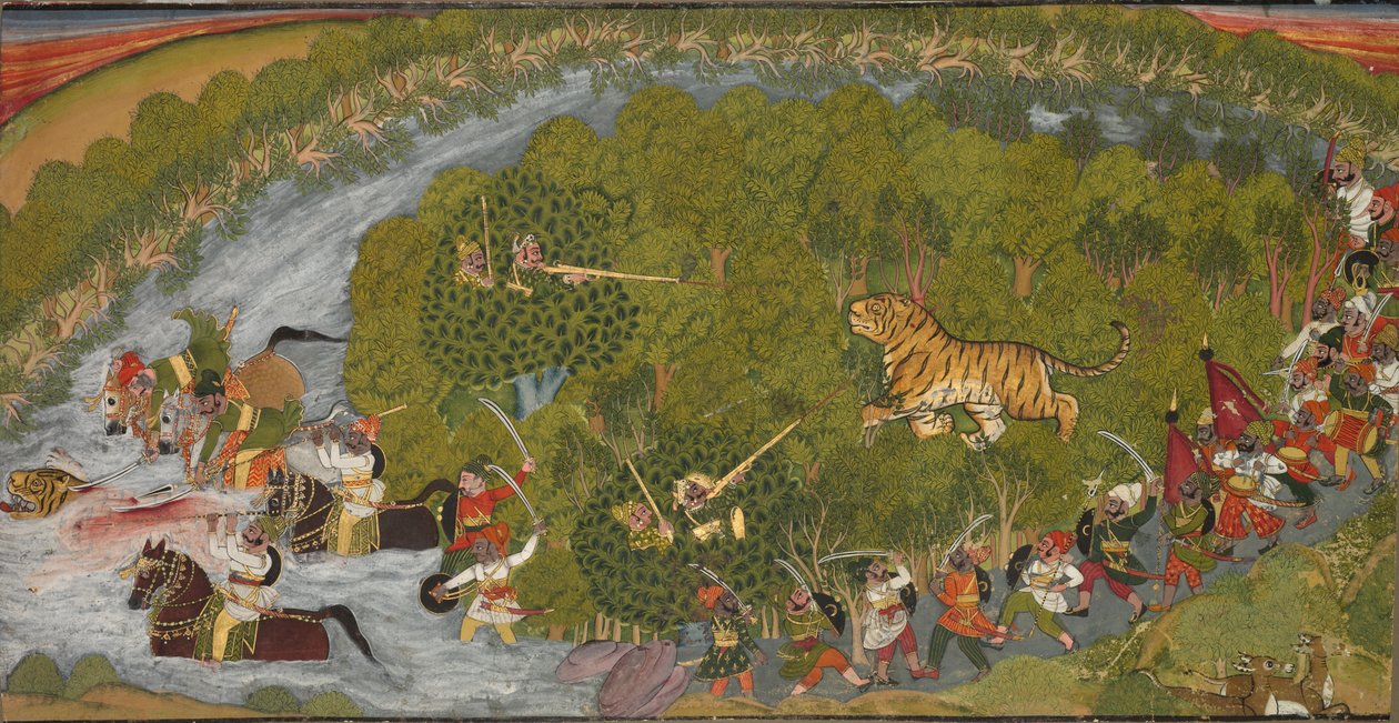 Tigerjagd, ca. 1800 von Unbekannt