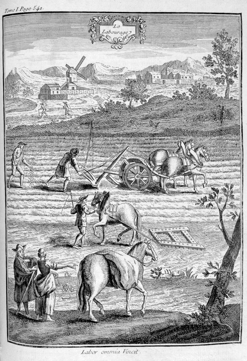 Land bestellen, 1775 von Unbekannt