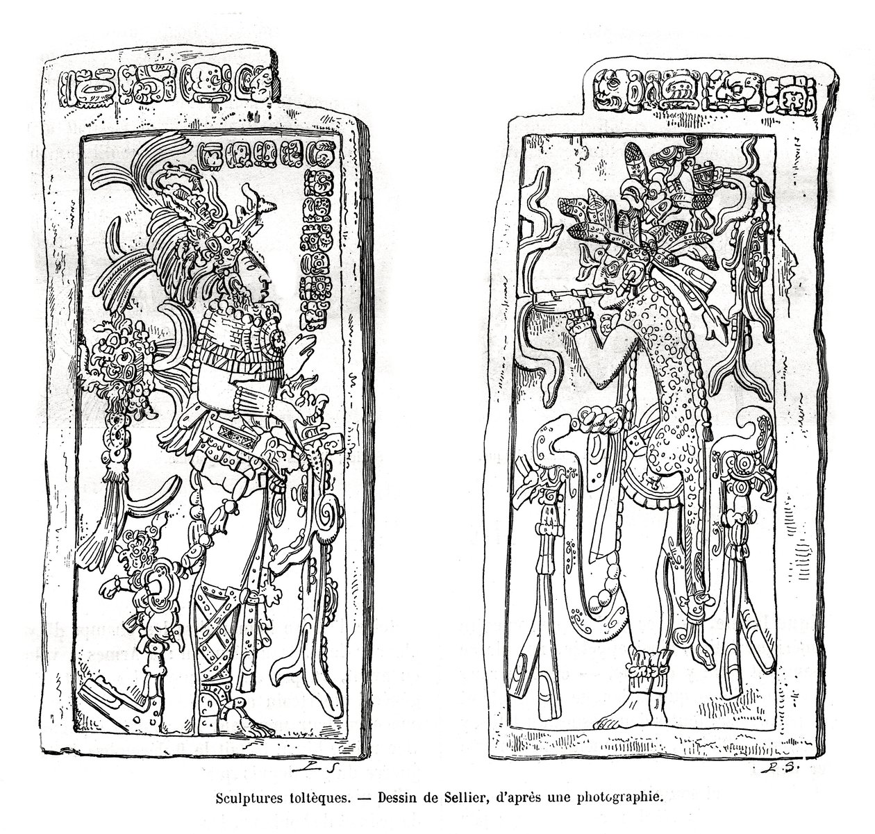 Toltekische Skulpturen, Mexiko, 19. Jahrhundert von Unbekannt