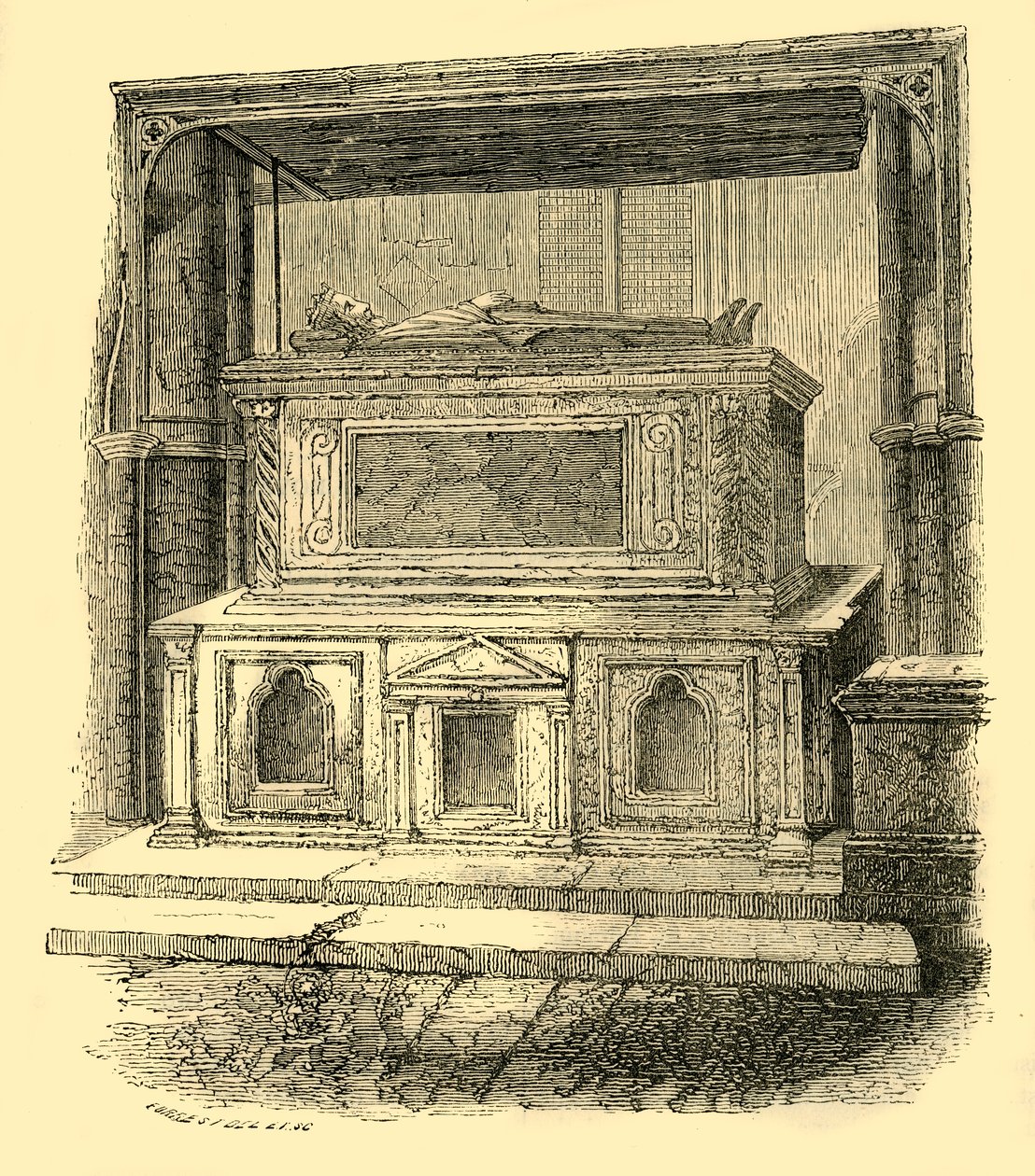 Grab von Heinrich III., 1881 von Unbekannt