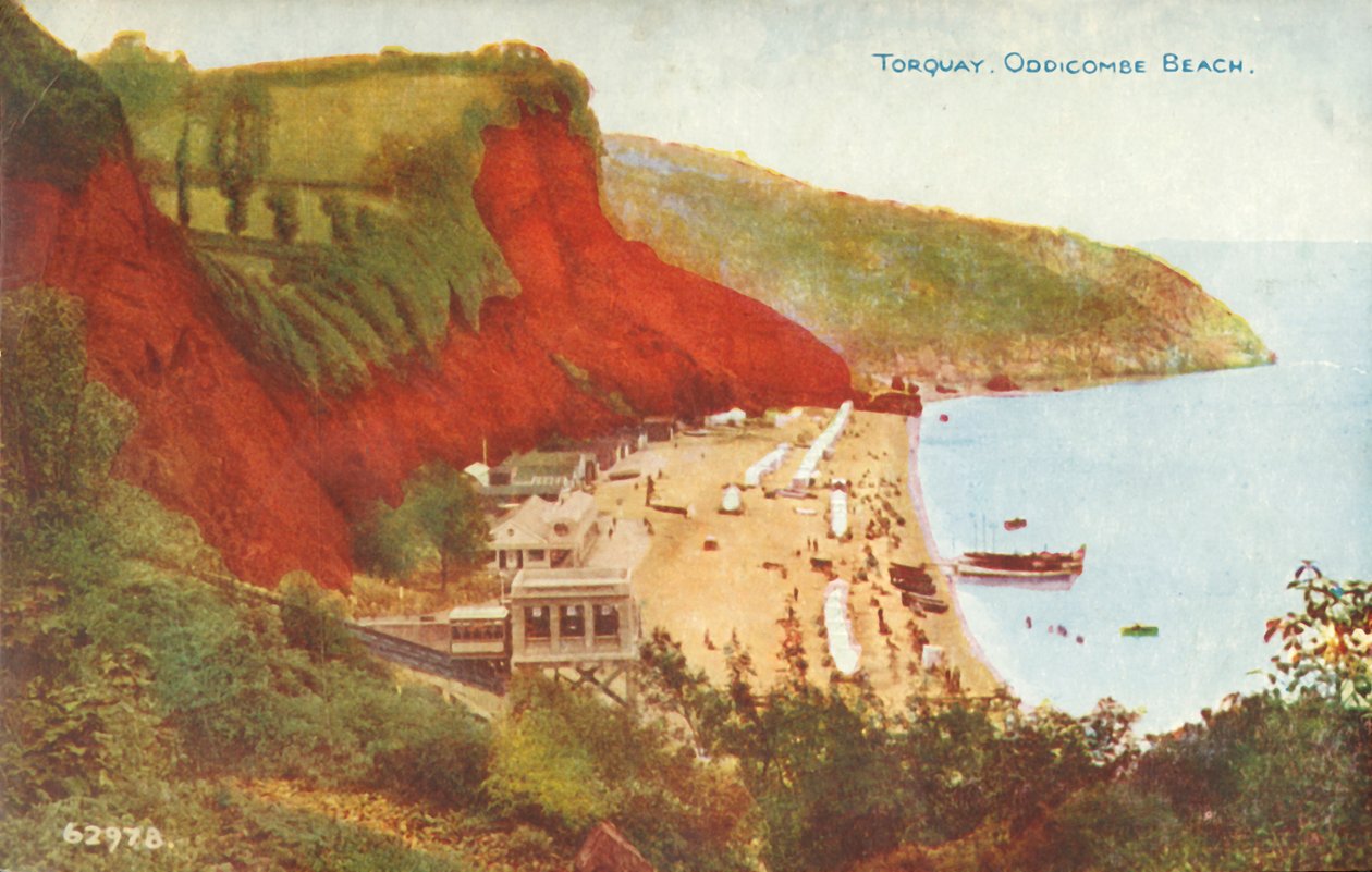 Torquay, Oddicombe Beach, spätes 19. - frühes 20. Jahrhundert von Unbekannt