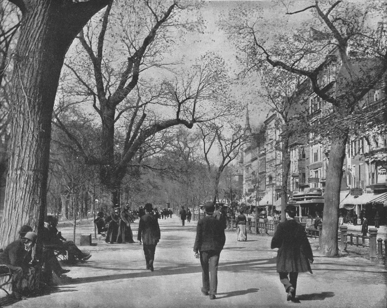 Tremont Street und The Common, Boston, USA, ca. 1900 von Unbekannt