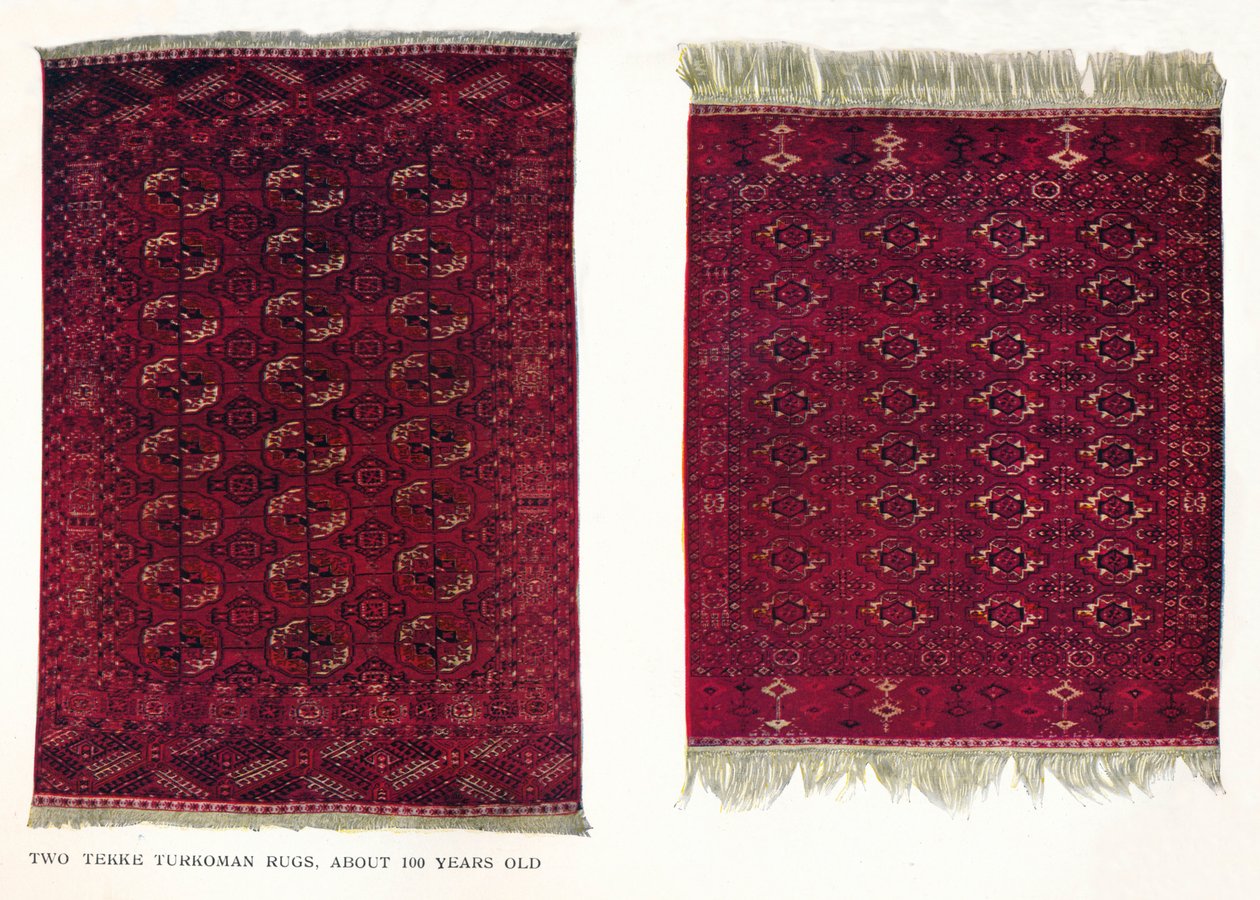 Zwei Tekke-Turkmenen-Teppiche, um 1800 von Unbekannt