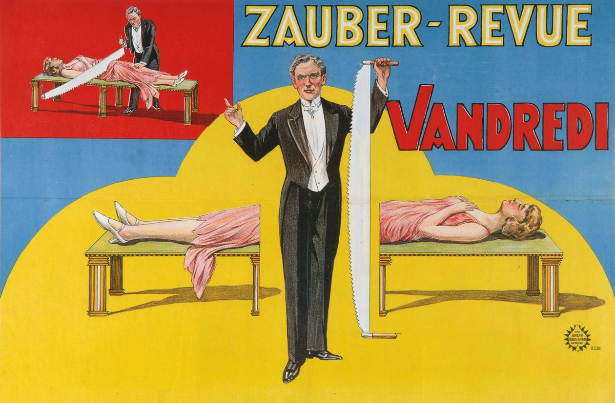 Vandredi Magic Revue Poster, 1923 von Unbekannt