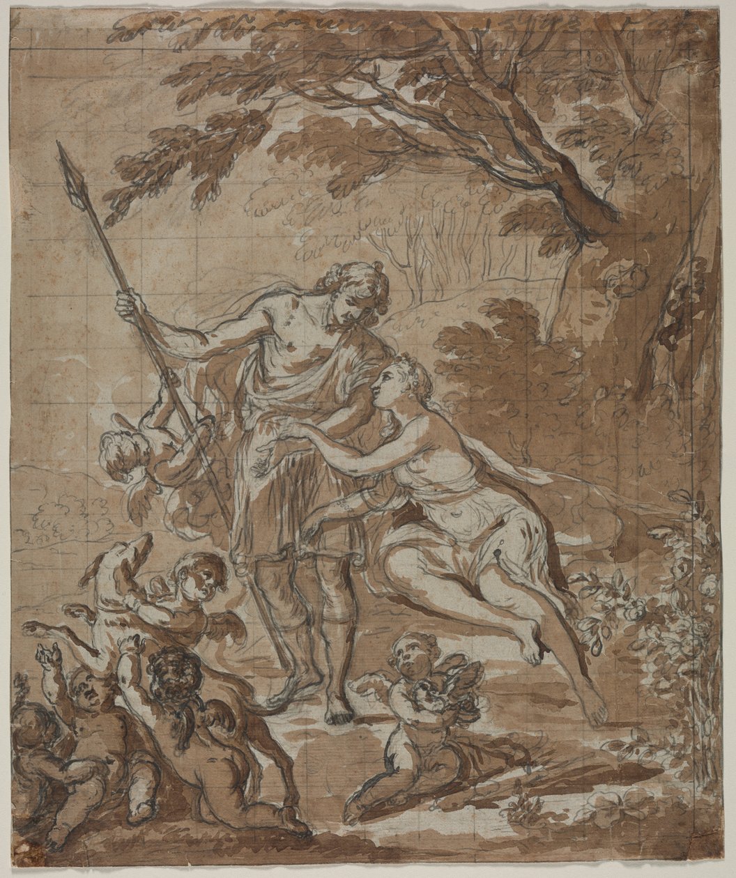 Venus und Adonis, 1713 von Unbekannt