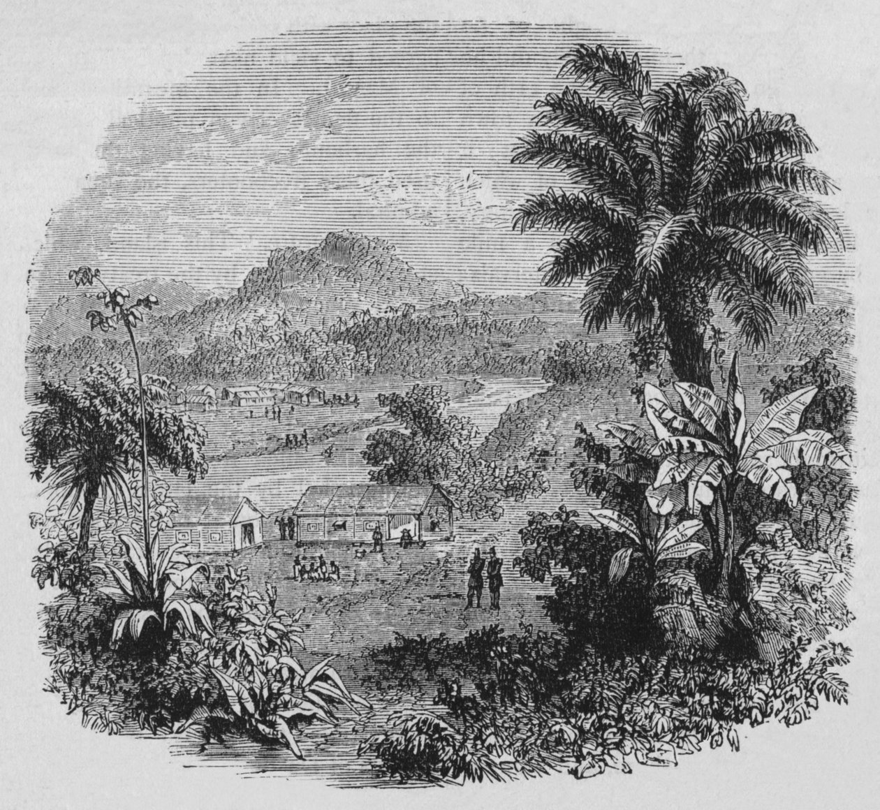 Ansicht in Cayenne, um 1880 von Unbekannt
