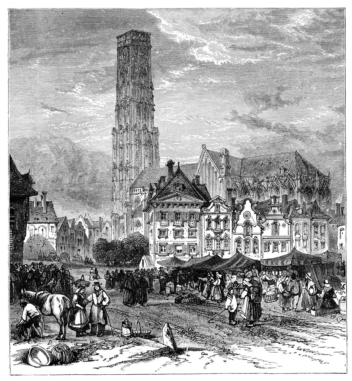Ansicht in Mechelen, Belgien, 1900 von Unbekannt
