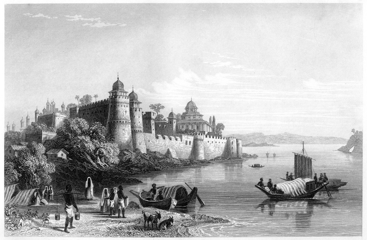 Ansicht von Allahabad, mit der Festung, um 1860 von Unbekannt