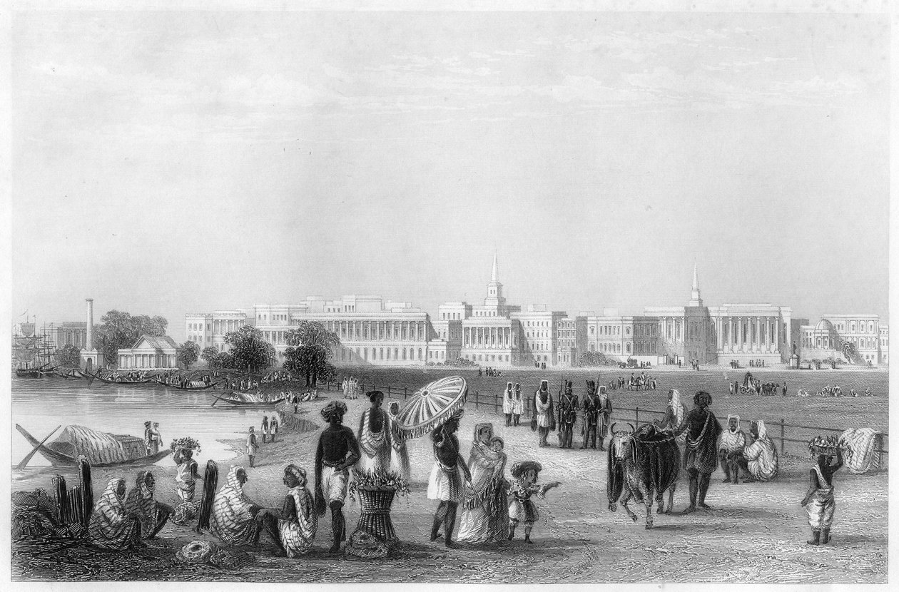 Blick auf Kalkutta von der Esplanade von Unbekannt