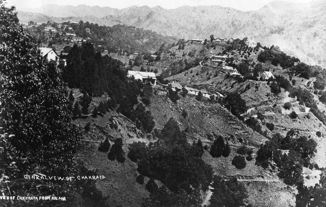 Blick auf Chakrata von Kalana, Indien (1917) von Unbekannt