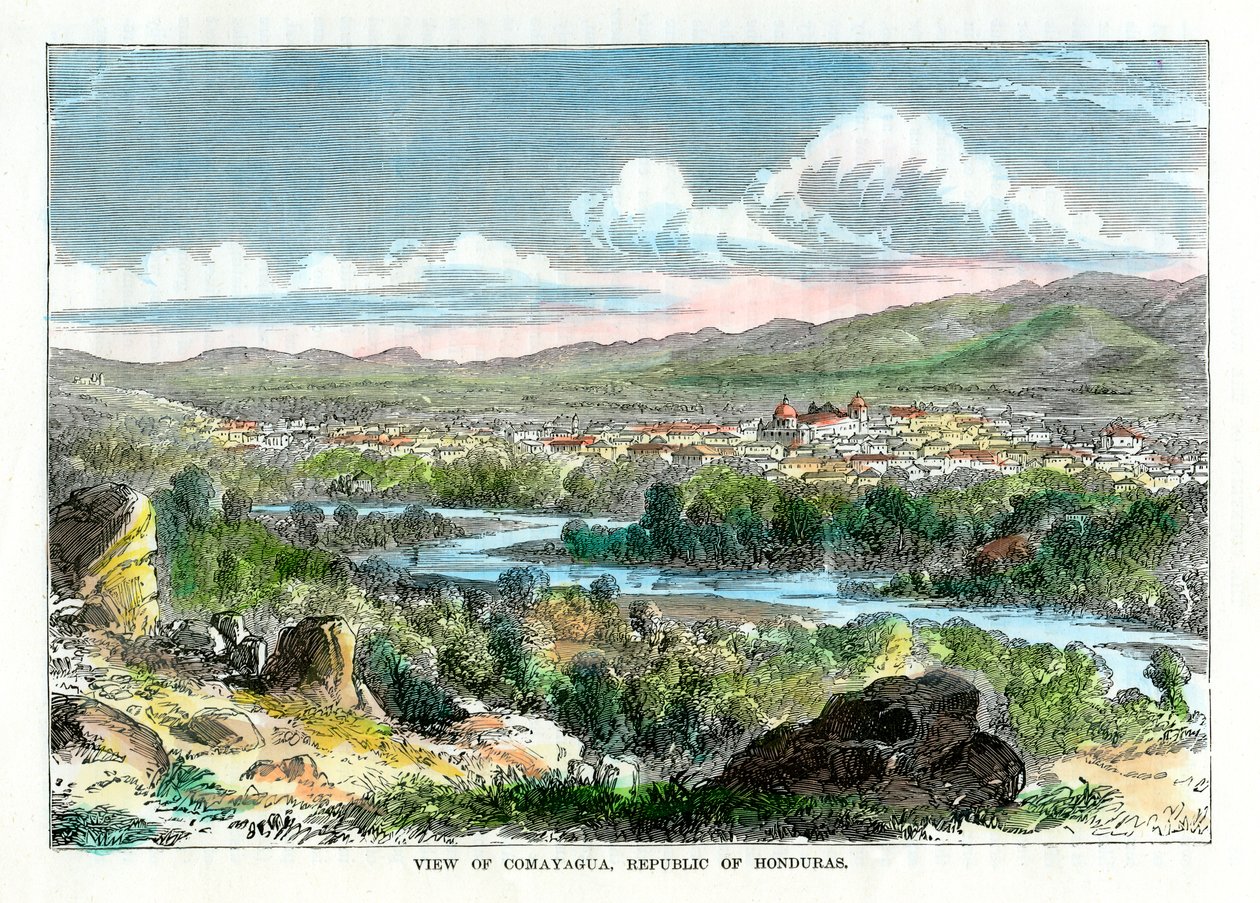 Ansicht von Comayagua, Republik Honduras, ca. 1880 von Unbekannt