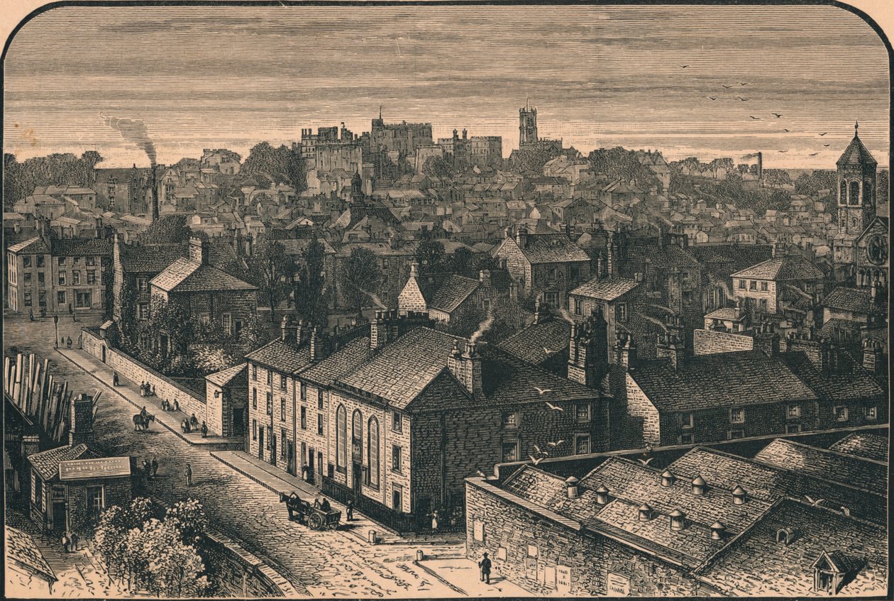 Blick auf Lancaster, 19. Jahrhundert von Unbekannt