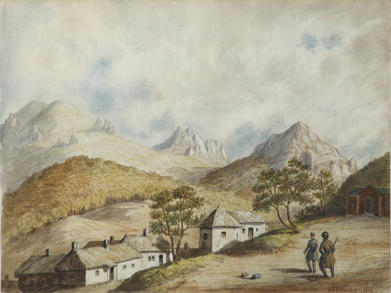 Ansicht von Zheleznovodsk, 1842 von Unbekannt