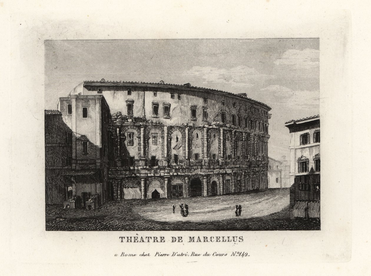 Ansicht des Theaters des Marcellus, Rom von Unbekannt
