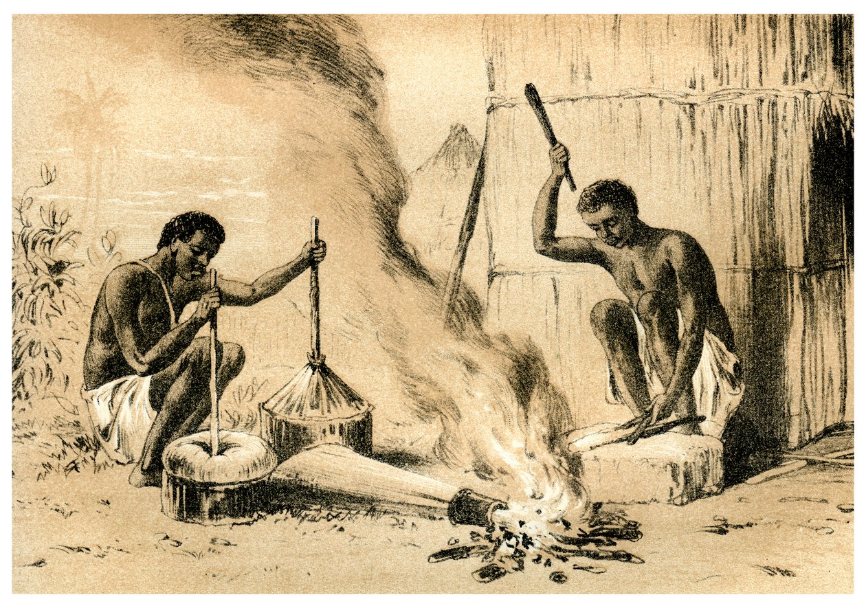 Dorfschmiede, 1883 von Unbekannt