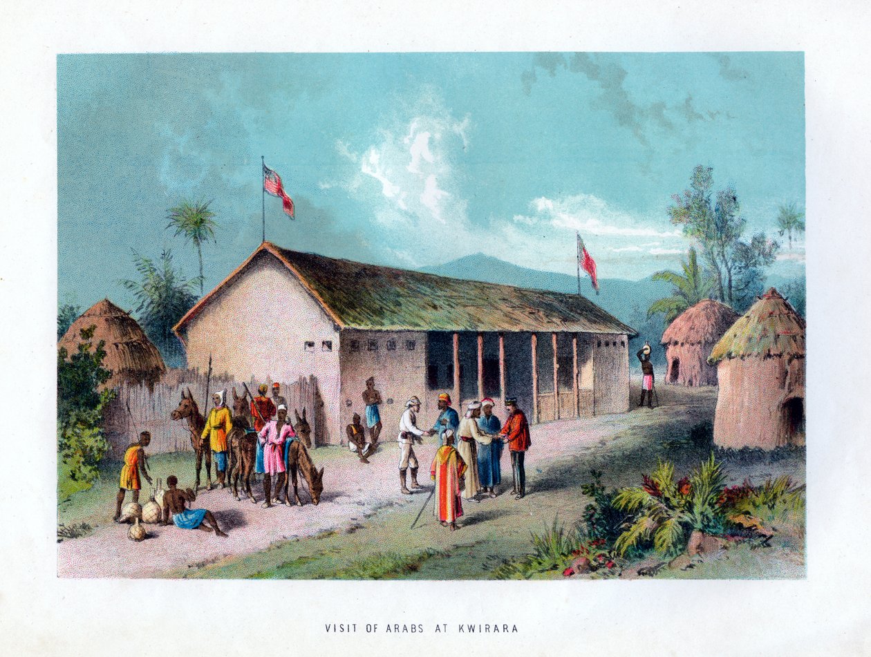 Besuch von Arabern in Kwirara, ca. 1875 von Unbekannt