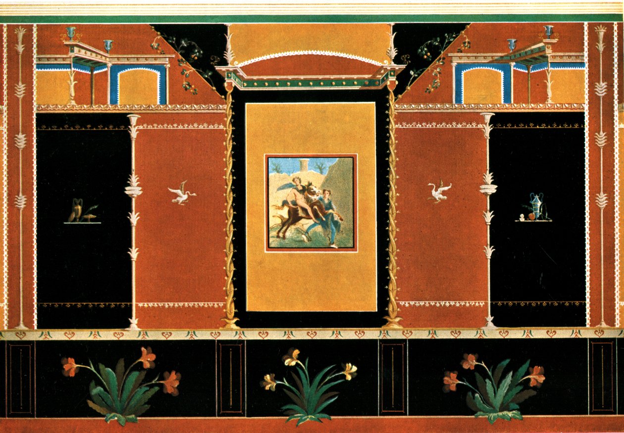 Wanddekoration, Pompeji, Italien, 1928 von Unbekannt