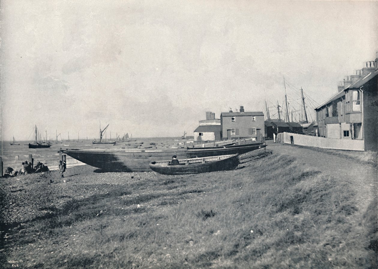 Whitstable - Der Weststrand, 1895 von Unbekannt