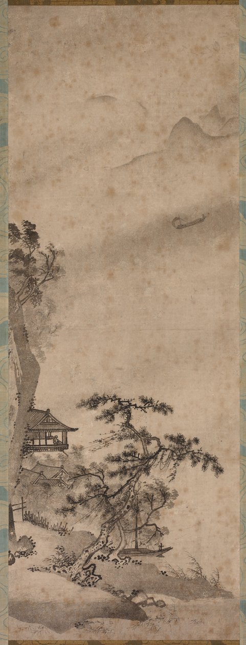 Windige Landschaft mit Segelboot, Mitte des 15. Jahrhunderts von Unbekannt