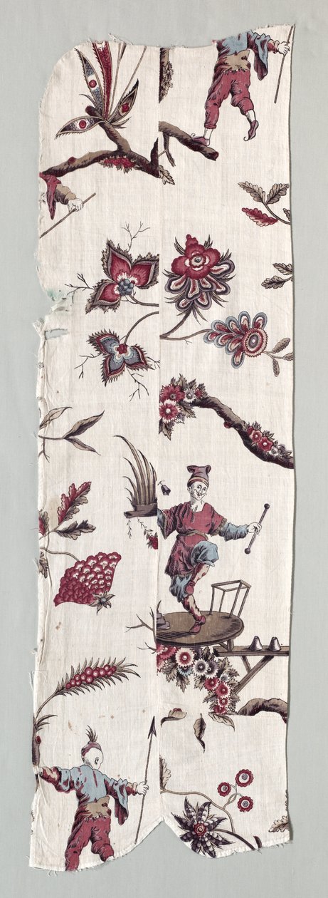 Holzschnittbedruckte Textilfragmente, um 1785 von Unbekannt