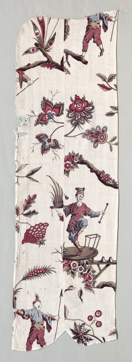 Holzschnittbedruckte Textilfragmente, ca. 1785 von Unbekannt